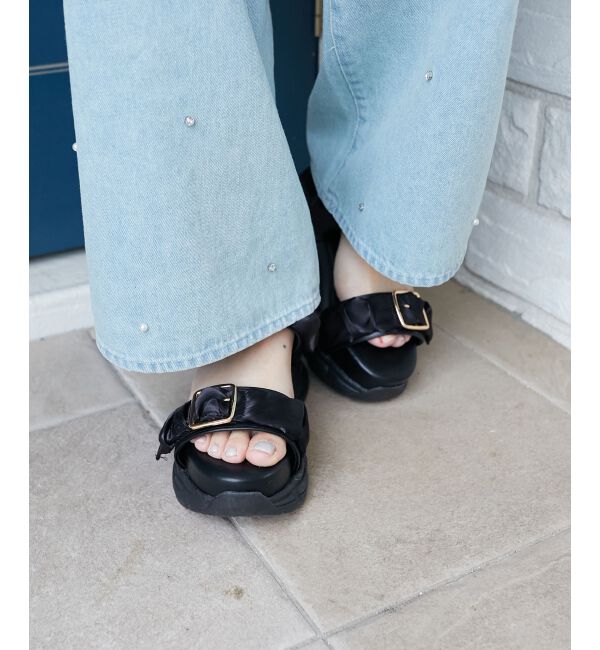  「ジェリーソールギャザースポサン」|サンダル|