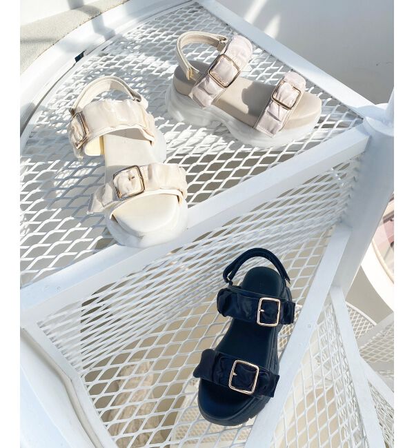  「ジェリーソールギャザースポサン」|サンダル|