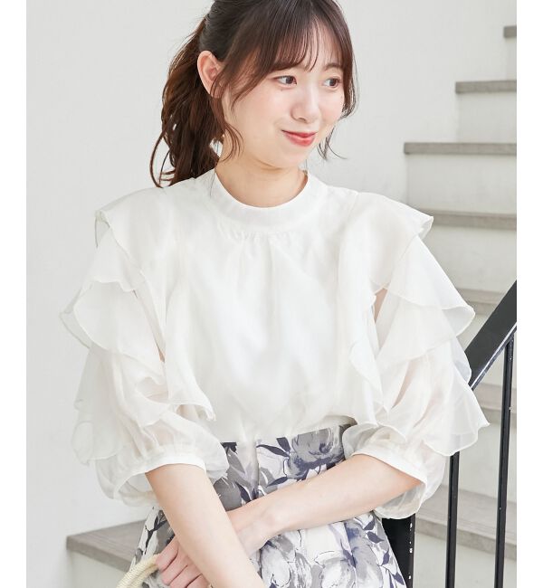  「エアリーフリルブラウス」|シャツ・ブラウス|