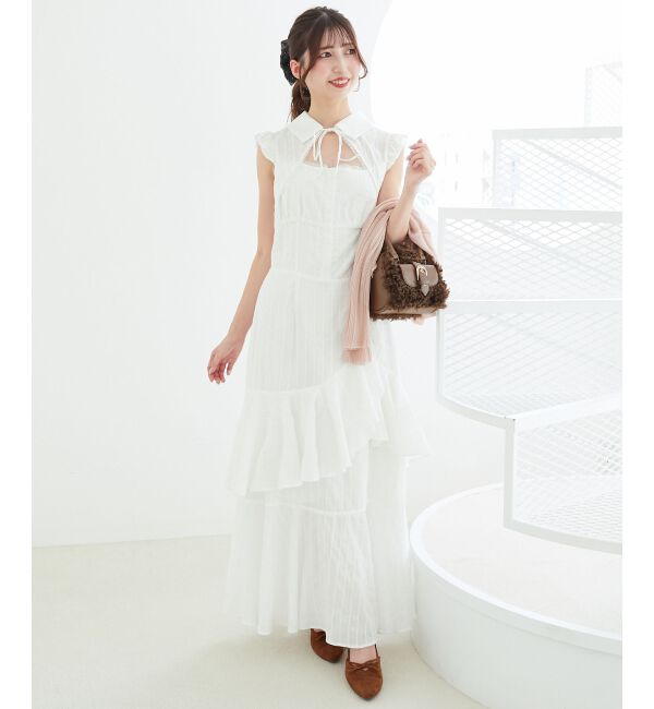  「デコルテオープンノースリロングワンピ」|ワンピース|オフ