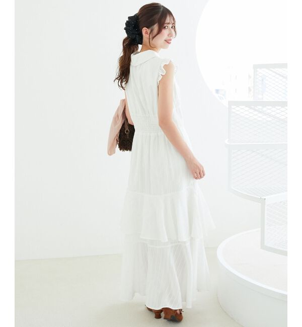  「デコルテオープンノースリロングワンピ」|ワンピース|