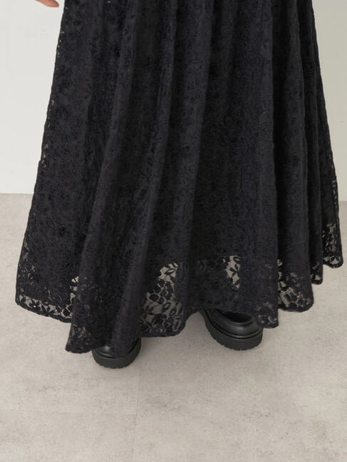 earth music&ecology「起毛レースフレアスカート」|フレア|