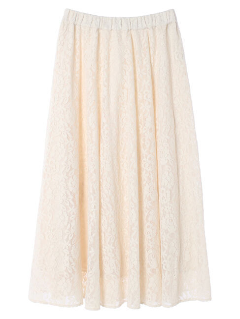 earth music&ecology「起毛レースフレアスカート」|フレア|