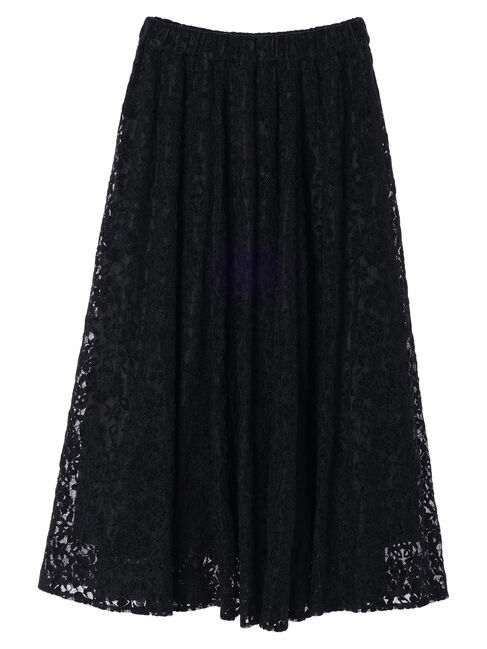 earth music&ecology「起毛レースフレアスカート」|フレア|