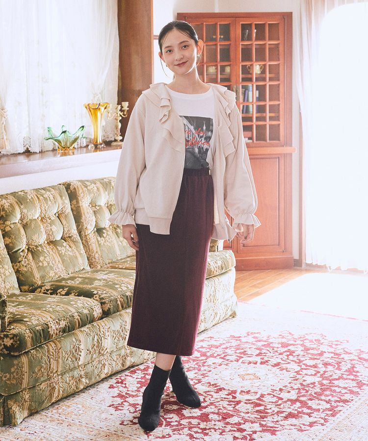 earth music&ecology「コーデュロイナロースカート」|タイト|