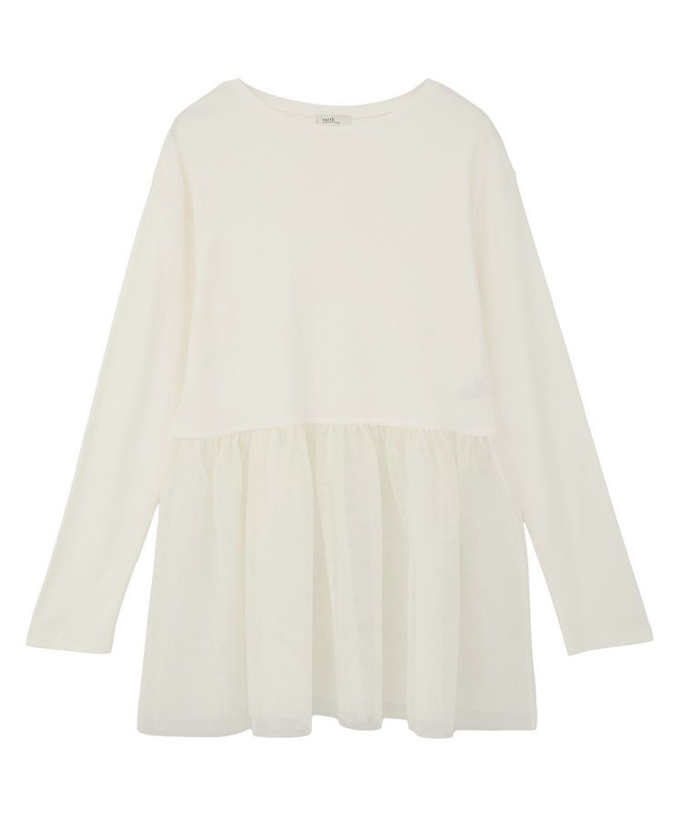 earth music&ecology「あったかフェミニンインナー(チュールヘム)」|Tシャツ・カットソー|