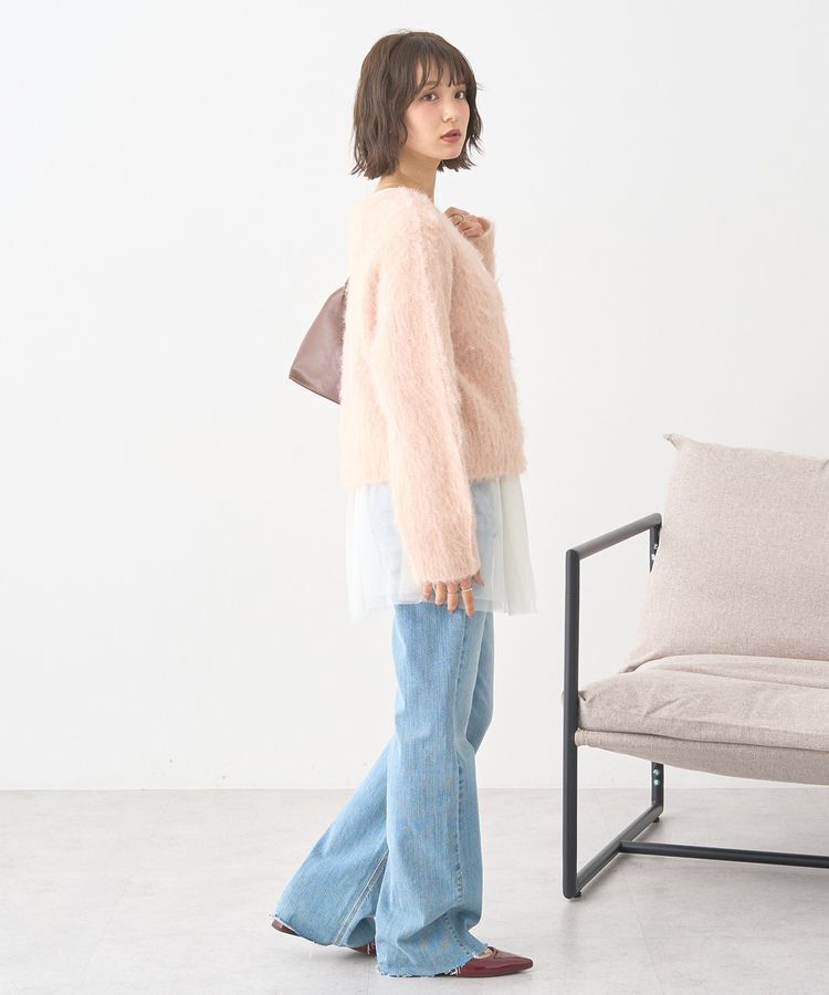 earth music&ecology「あったかフェミニンインナー(チュールヘム)」|Tシャツ・カットソー|