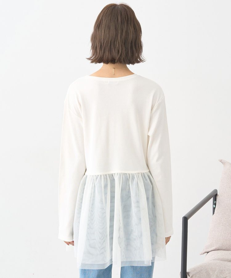 earth music&ecology「あったかフェミニンインナー(チュールヘム)」|Tシャツ・カットソー|