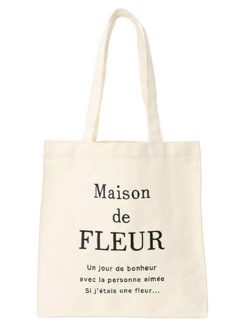 Maison de FLEUR「ブランドロゴ刺繍スクエアトートバッグ」|トートバッグ|