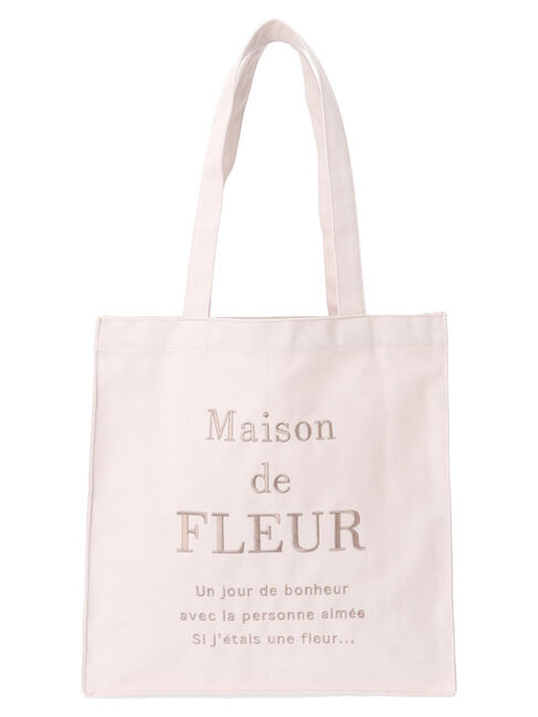 Maison de FLEUR「ブランドロゴ刺繍スクエアトートバッグ」|トートバッグ|