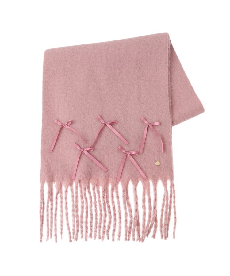 Maison de FLEUR「リボンフリンジストール」|ストール|