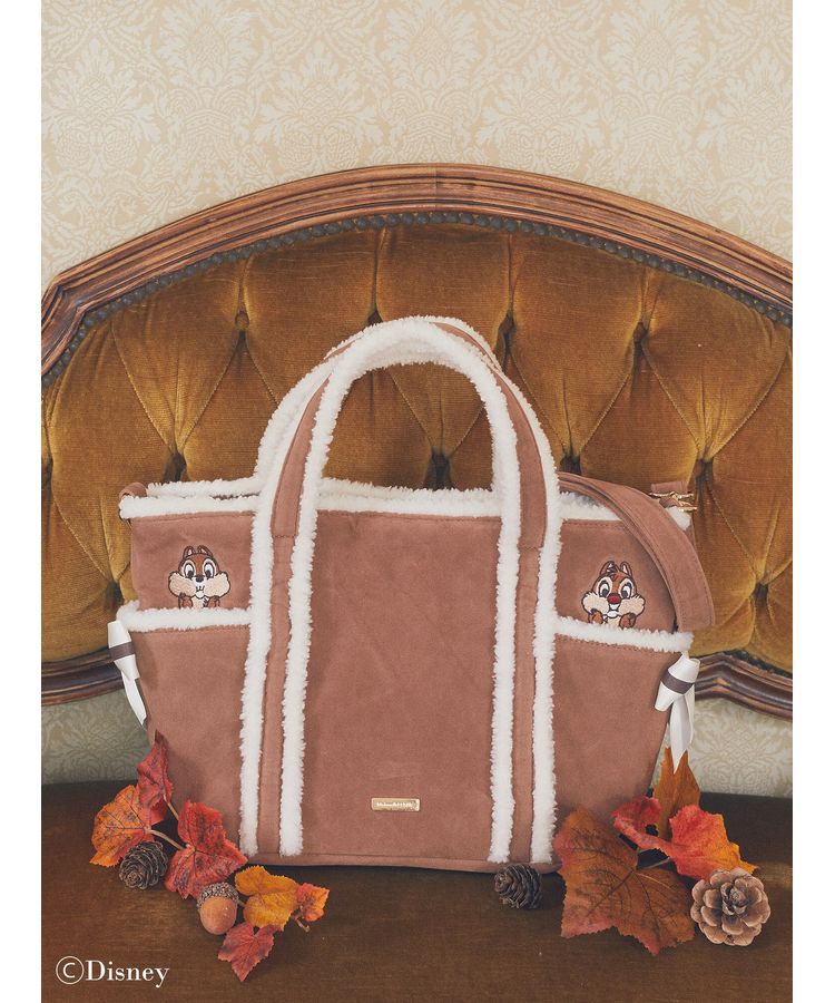 Maison de FLEUR「Chip&Dale/ムートン2Wayトートバッグ」|トートバッグ|ブラウン