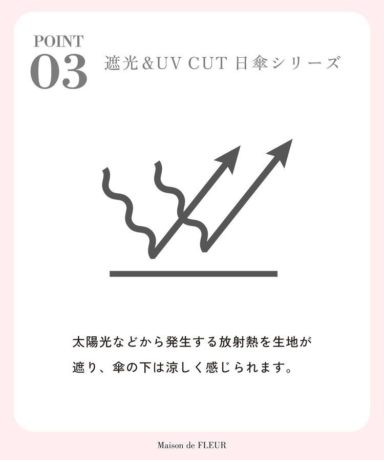 Maison de FLEUR「遮光&UV CUT 折りたたみ傘」|傘|