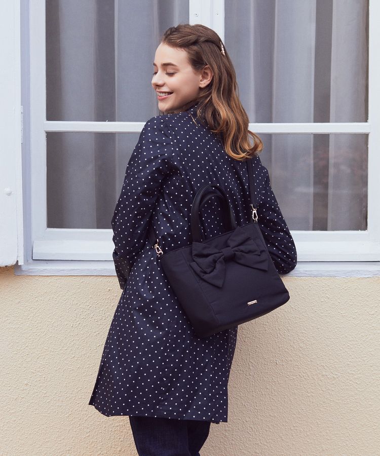 Maison de FLEUR「撥水加工3ルーム2Wayトートバッグ」|トートバッグ|ブラック