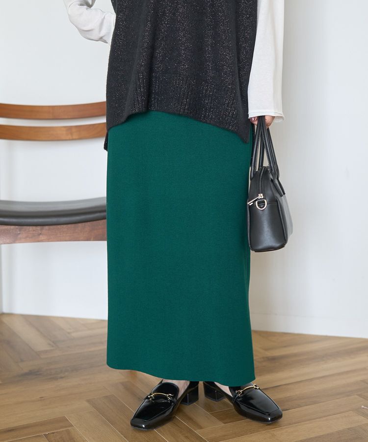 AMERICAN HOLIC「バイパチ総針ニットタイトスカート＜静電気軽減＞」|タイト|Dark Green
