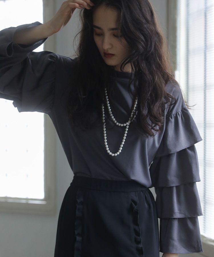 Green Parks「■ESCAR フリルスリーブプルオーバー」|Tシャツ・カットソー|