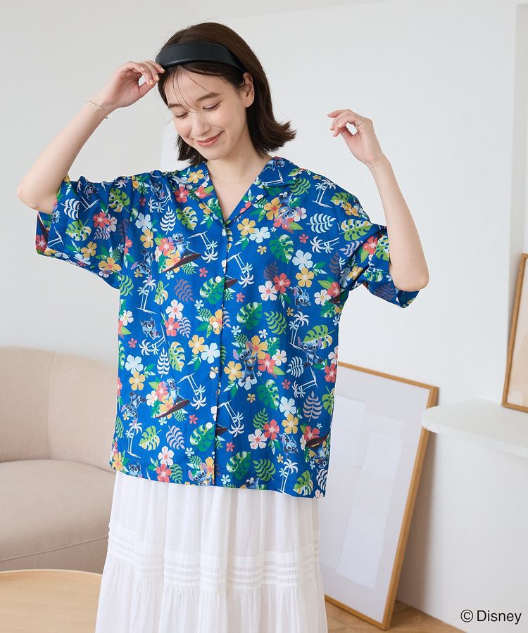 Green Parks「スティッチ/アロハシャツ」|シャツ・ブラウス|Blue