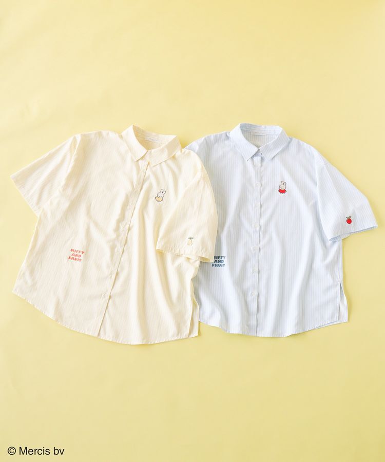 Green Parks「miffy/刺しゅうプリントストライプシャツ」|Tシャツ・カットソー|