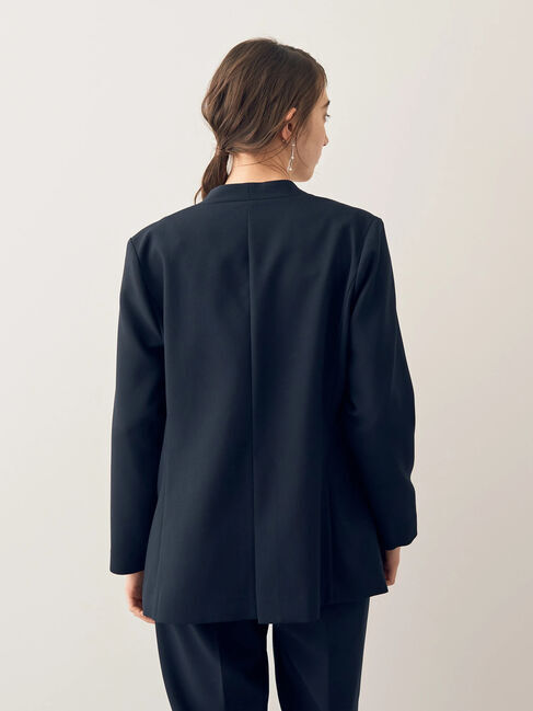 YECCA VECCA「ストレッチノーカラージャケット」|ノーカラージャケット|