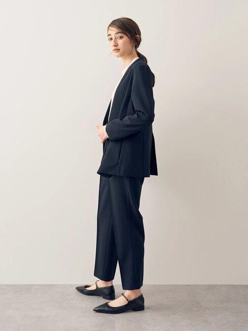 YECCA VECCA「ストレッチノーカラージャケット」|ノーカラージャケット|