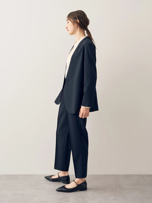 YECCA VECCA「ストレッチノーカラージャケット」|ノーカラージャケット|