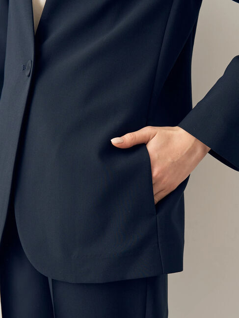 YECCA VECCA「ストレッチノーカラージャケット」|ノーカラージャケット|