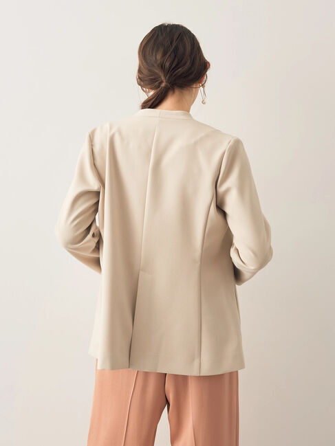 YECCA VECCA「ストレッチノーカラージャケット」|ノーカラージャケット|