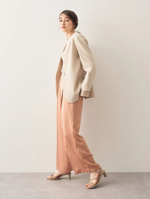 YECCA VECCA「ストレッチノーカラージャケット」|ノーカラージャケット|