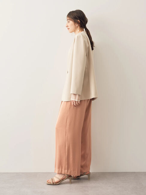 YECCA VECCA「ストレッチノーカラージャケット」|ノーカラージャケット|