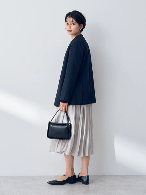 YECCA VECCA「ストレッチノーカラージャケット」|ノーカラージャケット|