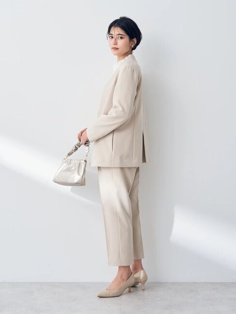 YECCA VECCA「ストレッチノーカラージャケット」|ノーカラージャケット|