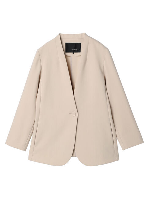 YECCA VECCA「ストレッチノーカラージャケット」|ノーカラージャケット|