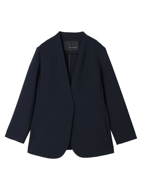 YECCA VECCA「ストレッチノーカラージャケット」|ノーカラージャケット|