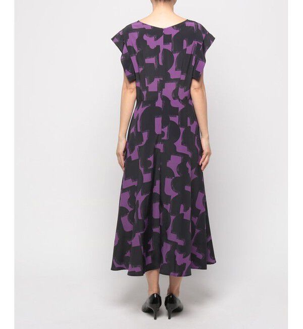 allureville「モダンジオメトリックプリントワンピース」|ワンピース|