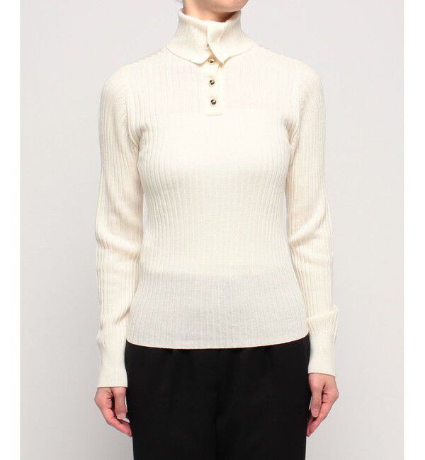 allureville「釦ディティール2WAY ネックリブプルオーバー」|その他|