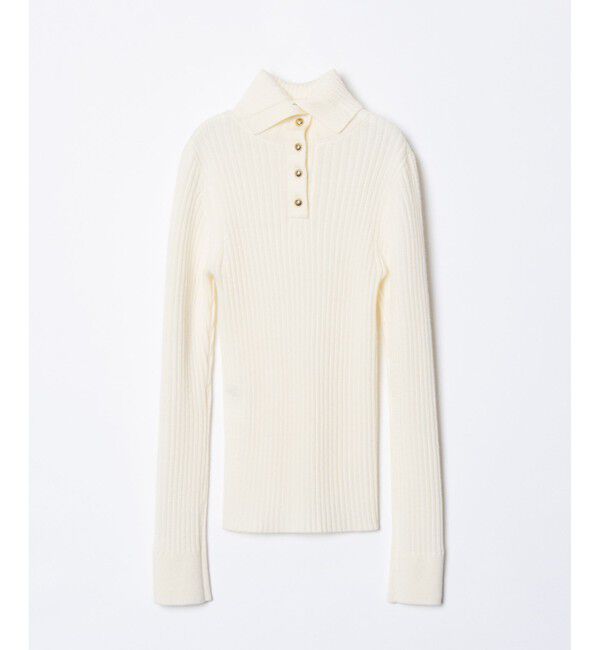 allureville「釦ディティール2WAY ネックリブプルオーバー」|その他|