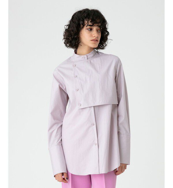 allureville「アシンメトリーラップシャツ」|その他|ピンク