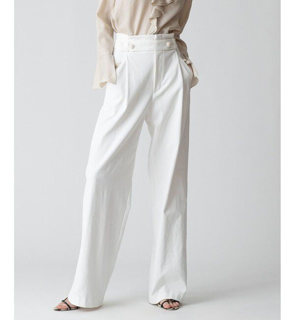 allureville「シェルタリングボタンベルトパンツ」|チノ|