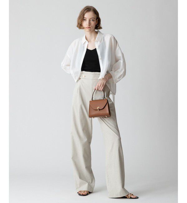 allureville「シェルタリングボタンベルトパンツ」|チノ|