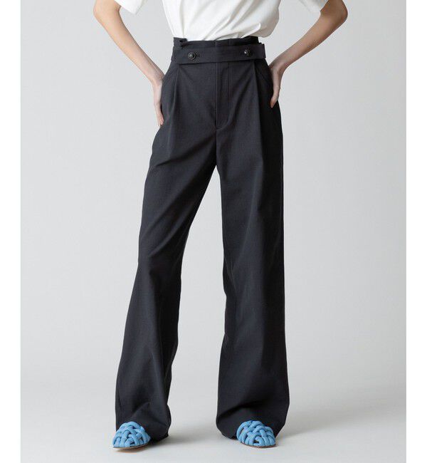 allureville「シェルタリングボタンベルトパンツ」|チノ|