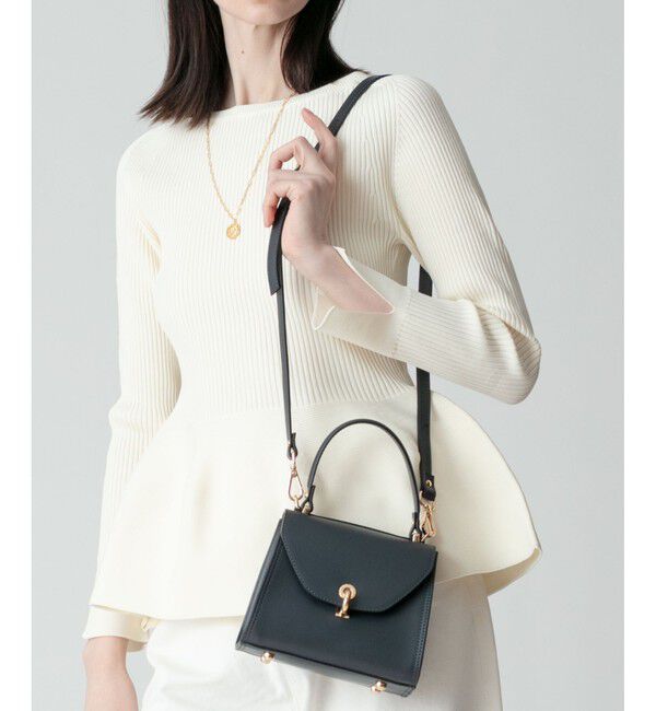 allureville「【GIANNI NOTARO per allureville】トップハンドルミニバッグ」|ショルダー・メッセンジャー|ネイビー