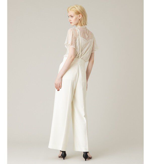 LOULOU WILLOUGHBY「【LOULOU WILLOUGHBY】トリアセダブルクロスサス付きパンツ」|チノ|