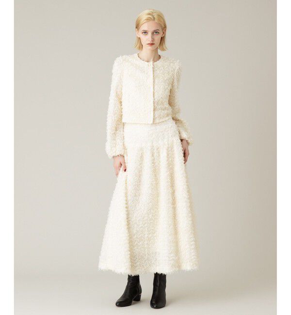 LOULOU WILLOUGHBY「【LOULOU WILLOUGHBY】フラワーパピヨンスカート」|フレア|