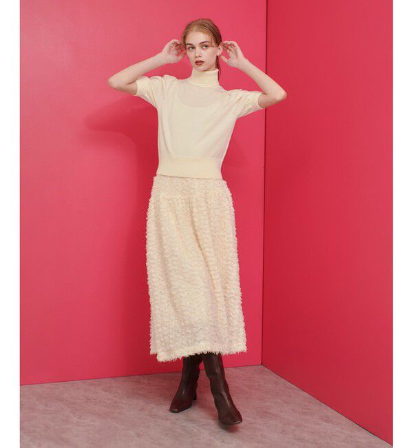 LOULOU WILLOUGHBY「【LOULOU WILLOUGHBY】フラワーパピヨンスカート」|フレア|