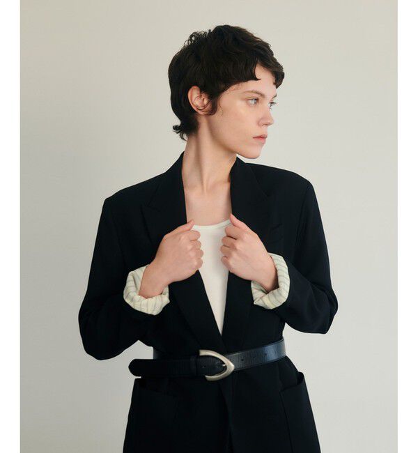 allureville「カルパッチョバックルBELT」|ベルト|ブラック