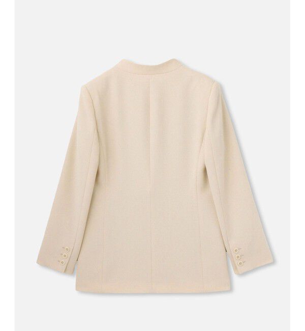 allureville「マットストレッチノーカラージャケット」|ノーカラージャケット|