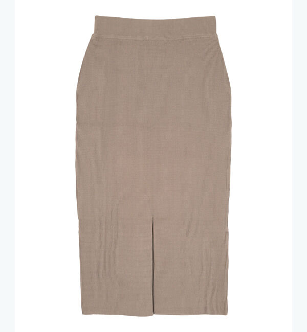 ur's「【星玲奈さんコラボアイテム】スリットデザインフィットニットスカート」|スカート|グレージュ