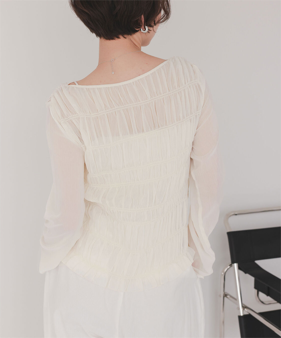 titivate「シアー楊柳シャーリングブラウス」|シャツ・ブラウス|