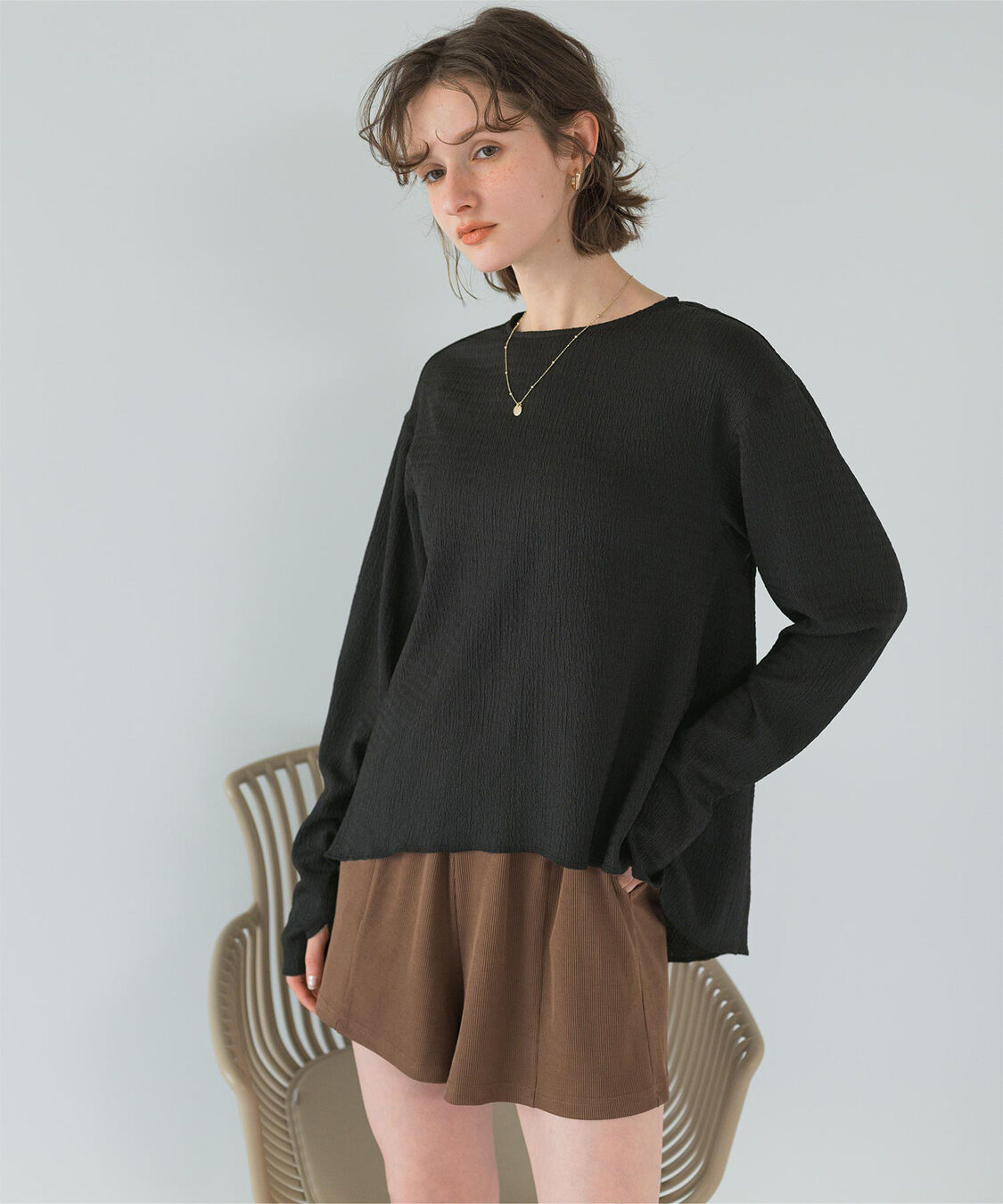 SEA DRESS「4点ｾｯﾄ/ﾍﾑﾗｲﾝﾗｯｼｭｶﾞｰﾄﾞ&times;ﾋﾞｷﾆ/水着」|ビキニ|ブラウン