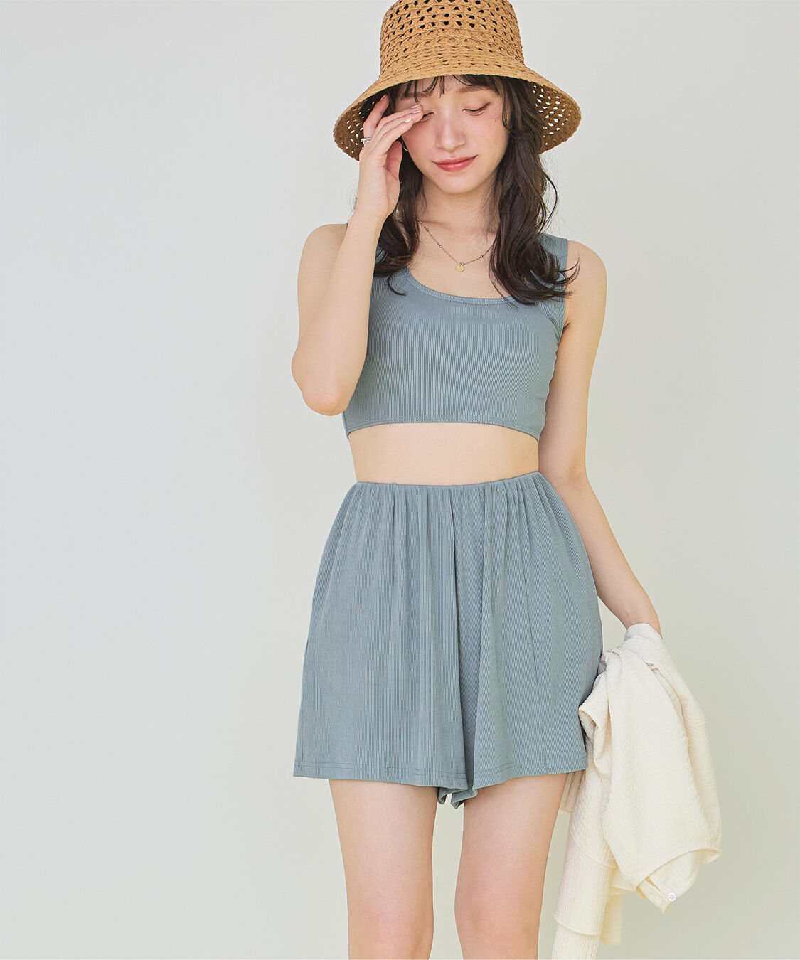 SEA DRESS「4点ｾｯﾄ/ﾍﾑﾗｲﾝﾗｯｼｭｶﾞｰﾄﾞ&times;ﾋﾞｷﾆ/水着」|ビキニ|